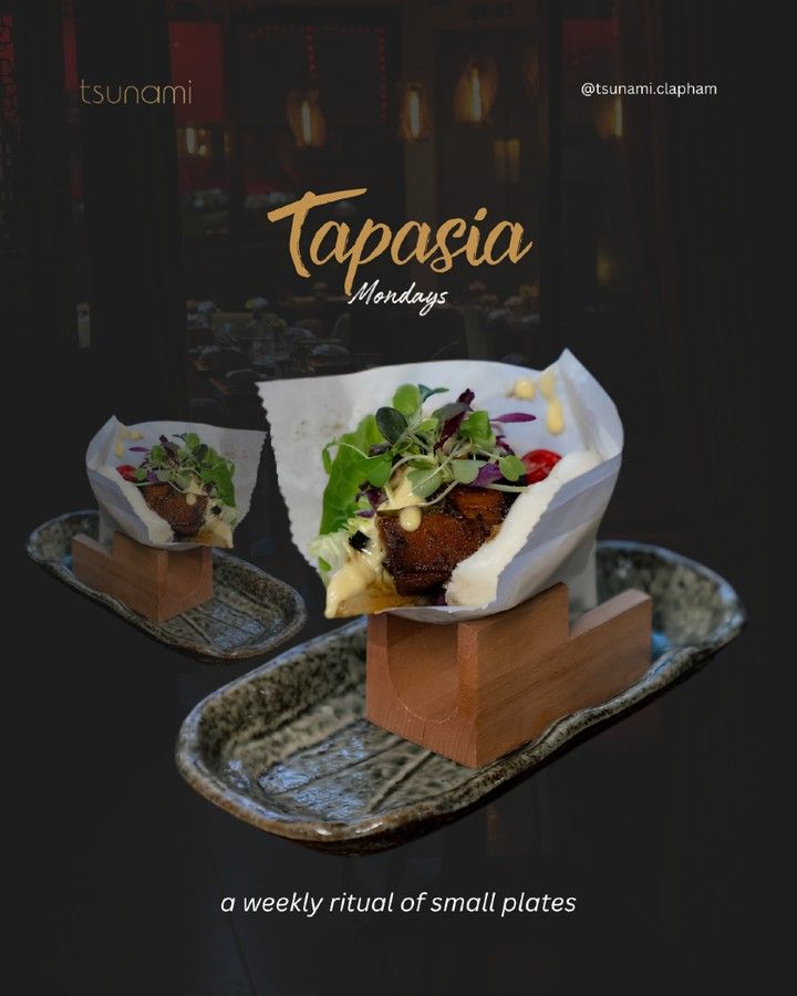 Tapasia Mondays tapas on a stone plate, from Instagram